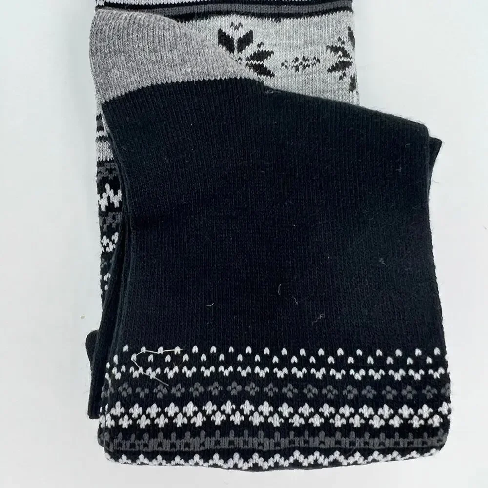 Charter Club Women's Knee High Winter Grey and Black Socks